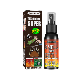 Jue-Fish Stinky Fart Spray Red April Fool's Day Whole Man Liquid Toy Spoof Stinky Entertainment Poop Hell Bomb Smell