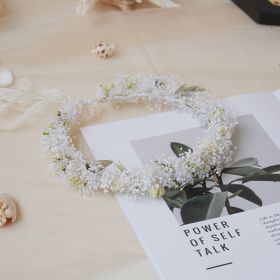 Baby's Breath Crown,Dried Flowers Crown,Bridal Crowns,Wedding Crown,Boho Bride Crown